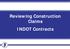 Reviewing Construction Claims INDOT Contracts