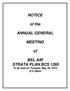 NOTICE. of the ANNUAL GENERAL MEETING. BEL AIR STRATA PLAN BCS 1265 To be held on Tuesday, May 26, 6:30pm