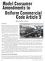 Model Consumer Amendments to Uniform Commercial Code Article