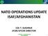 NATO OPERATIONS UPDATE ISAF/AFGHANISTAN