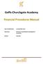 Goffs-Churchgate Academy. Financial Procedures Manual