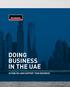DOING BUSINESS IN THE UAE ESTABLISH AND SUPPORT YOUR BUSINESS
