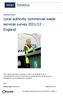 Local authority commercial waste services survey 2011/12 England