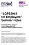 LGPS2015 for Employers Seminar Notes