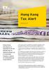 Hong Kong. Tax Alert. Hong Kong