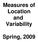 Measures of Location and Variability