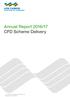 Annual Report 2016/17 CFD Scheme Delivery