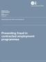 Preventing fraud in contracted employment programmes