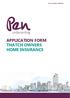 APPLICATION FORM THATCH OWNERS HOME INSURANCE UK VOLUME MANUAL