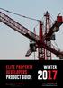 ELITE PROPERTY DEVELOPERS PRODUCT GUIDE WINTER. CALL 1300HOLCAP