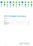 2015 budget summary. Contents. Charities... 2 VAT... 4 Personal taxation... 5 Employment taxation... 7 Miscellaneous... 10