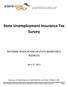 State Unemployment Insurance Tax Survey