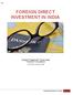 FOREIGN DIRECT INVESTMENT IN INDIA