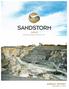 (Formerly Sandstorm Resources Ltd.) ANNUAL REPORT