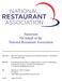 Statement On behalf of the National Restaurant Association