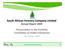 South African Forestry Company Limited Annual Report 2009