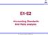 E1-E2 Accounting Standards And Ratio analysis