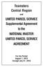 Teamsters Central Region. UNITED PARCEL SERVICE Supplemental Agreement to the NATIONAL MASTER AGREEMENT