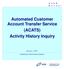Automated Customer Account Transfer Service (ACATS) Activity History Inquiry