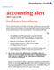 accounting alert Recent Releases on Financial Reporting