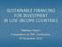 SUSTAINABLE FINANCING FOR INVESTMENT IN LOW-INCOME COUNTRIES. Matthew Martin Presentation to IMF Conference 30 November 2010