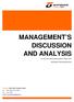 MANAGEMENT S DISCUSSION AND ANALYSIS
