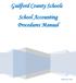 Guilford County Schools School Accounting Procedures Manual