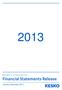 KESKO 2013 FINANCIAL STATEMENTS RELEASE 1 JAN. 31 DEC. 2013
