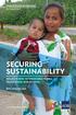 SECURING SUSTAINABILITY