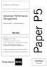 Paper P5. Advanced Performance Management. March/June 2017 Sample Questions. Professional Level Options Module