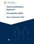 Total Contributions Approach Consultation May to September 2018