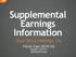 Supplemental Earnings Information