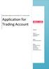 Application for Trading Account