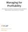 Managing for Profitability