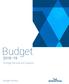 Budget. Stronger Services and Supports. Budget Address