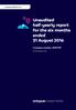 Unaudited half-yearly report for the six months ended 31 August 2016