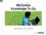 McCombs Knowledge To Go. January 12, 2015