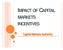 IMPACT OF CAPITAL MARKETS INCENTIVES. Capital Markets Authority