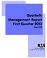Quarterly Management Report First Quarter 2013