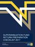 Superannuation Fund Return Preparation Checklist 2017