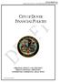 CITY OF DOVER FINANCIAL POLICIES