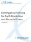 Contingency Planning for Bank Resolution and Financial Crises