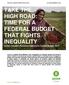 TAKE THE HIGH ROAD: TIME FOR A FEDERAL BUDGET THAT FIGHTS INEQUALITY Oxfam Canada s Recommendations for Federal Budget 2017