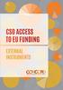 CSO ACCESS TO EU FUNDING EXTERNAL INSTRUMENTS