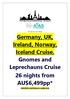 Per person twin share. Germany, UK, Ireland, Norway, Iceland Cruise. Gnomes and Leprechauns Cruise 26 nights from AU$6,499pp*