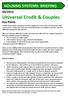 Universal Credit & Couples Key Points