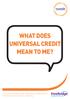 WHAT DOES UNIVERSAL CREDIT MEAN TO ME?
