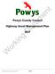Powys County Council. Highway Asset Management Plan. Working Document Page 1