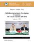Report Public Talk. Debt Restructuring in Developing Countries: The Case of Argentina