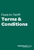 Feed-in-Tariff. Terms & Conditions